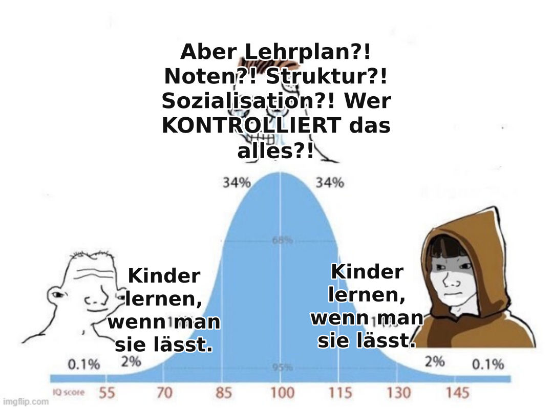Kinder lernen, wenn man sie lässt. Der Rest ist Kontrollbedürfnis. lyyrn.com