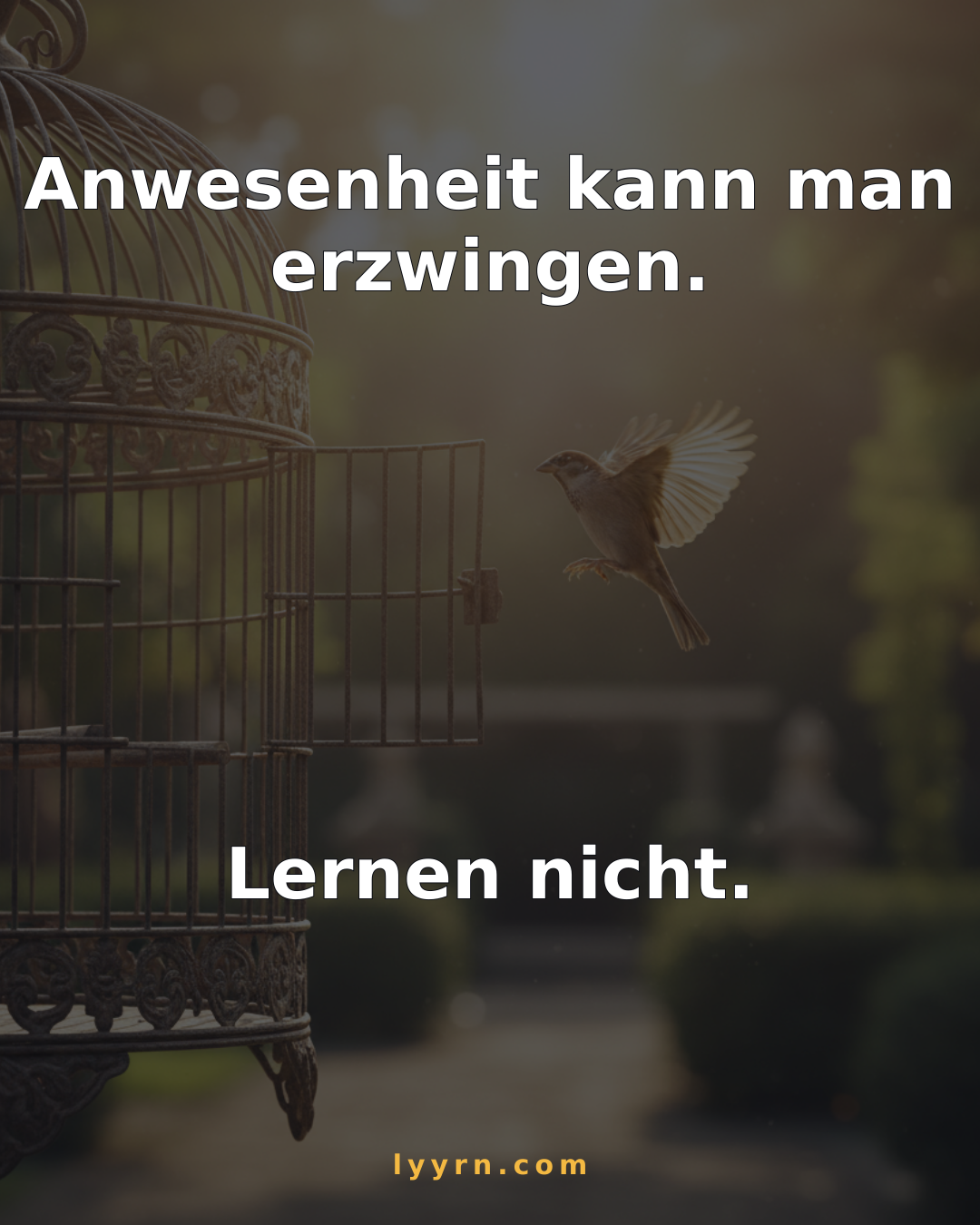 Anwesenheit kann man erzwingen. Lernen nicht. Der ganze Unterschied. lyyrn.com
